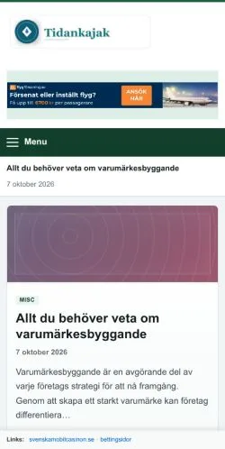 Vorschau der Website Tidankajak, gelistet für die Veröffentlichung gesponserter Artikel