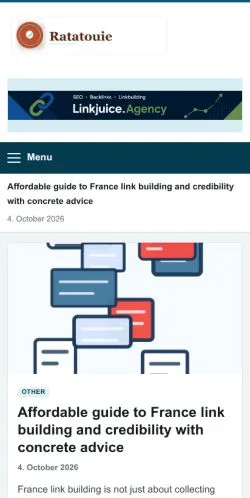 Vorschau der Website Ratatouie, gelistet für die Veröffentlichung gesponserter Artikel
