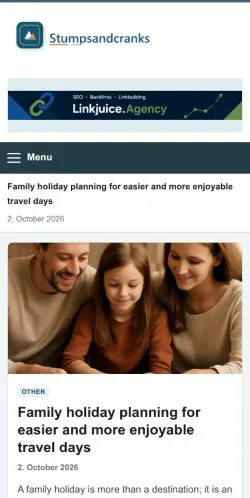 Vorschau der Website Stumps And Cranks, gelistet für die Veröffentlichung gesponserter Artikel