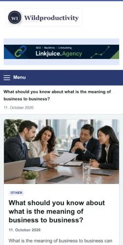 Anteprima del sito Wild Productivity, referenziato per la pubblicazione di articoli sponsorizzati
