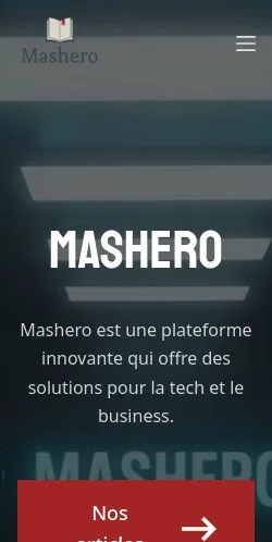 Aperçu du site Mashero, référencé pour publier un article sponsorisé