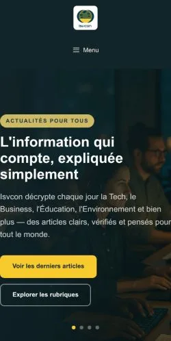 Aperçu du site ISVCon, référencé pour publier un article sponsorisé