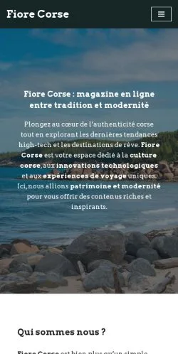 Aperçu du site Fiore Corse, référencé pour publier un article sponsorisé