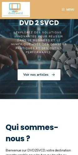 Aperçu du site DVD2SVCD, référencé pour publier un article sponsorisé