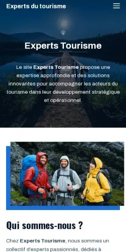 Aperçu du site Experts du tourisme, référencé pour publier un article sponsorisé