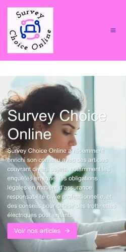 Forhåndsvisning af Survey Choice Online, opført til udgivelse af sponsorerede artikler