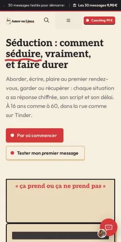 Aperçu du site Amour Chiffré, référencé pour publier un article sponsorisé