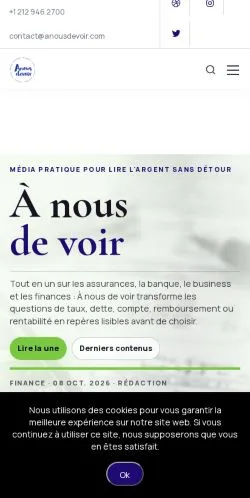 Aperçu du site Anousdevoir, référencé pour publier un article sponsorisé