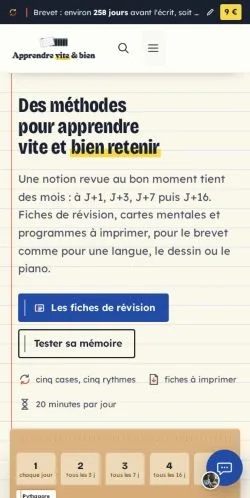 Aperçu du site Apprendre Vite et Bien, référencé pour publier un article sponsorisé