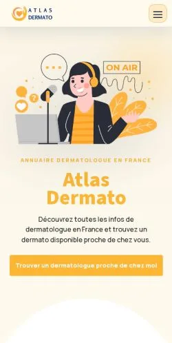 Aperçu du site Atlas Dermato, référencé pour publier un article sponsorisé
