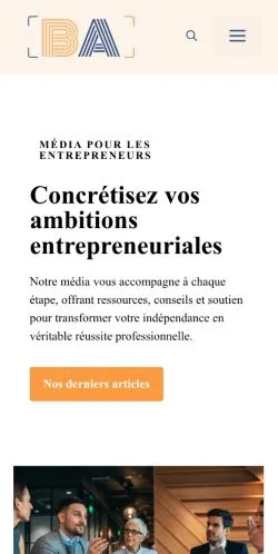 Aperçu du site Bonjour Auto-Entrepreneur, référencé pour publier un article sponsorisé