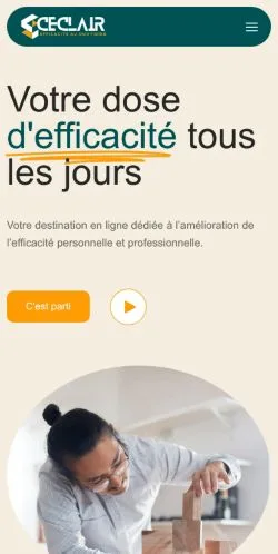 Pré-visualização do site C'éclair, referenciado para publicar artigos patrocinados