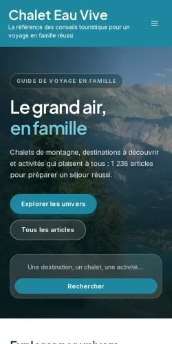 Aperçu du site Chalet Eau Vive, référencé pour publier un article sponsorisé