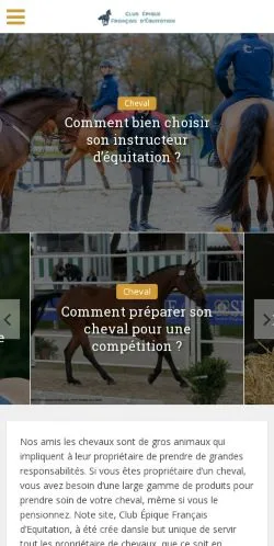 Aperçu du site Club Épique Français, référencé pour publier un article sponsorisé