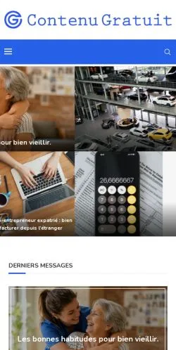 Aperçu du site Contenu Gratuit, référencé pour publier un article sponsorisé