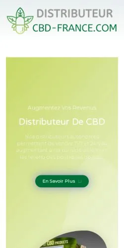 Aperçu du site CBD Distributeur France, référencé pour publier un article sponsorisé