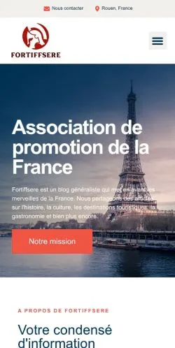 Aperçu du site Fortiffsere France Promotion, référencé pour publier un article sponsorisé