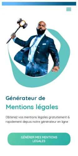 Aperçu du site Mentions Légales Faciles, référencé pour publier un article sponsorisé