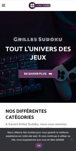Aperçu du site Grilles Sudoku Blog, référencé pour publier un article sponsorisé
