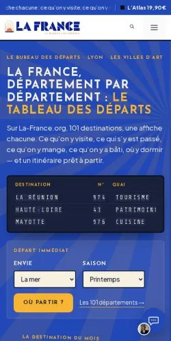 Aperçu du site La France Découverte, référencé pour publier un article sponsorisé