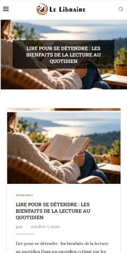 Aperçu du site Le Libraire, référencé pour publier un article sponsorisé
