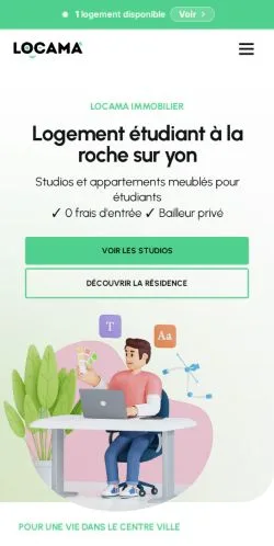 Aperçu du site Logement Étudiant La Roche, référencé pour publier un article sponsorisé