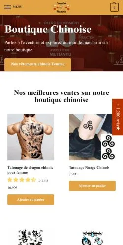 Aperçu du site Mandarin Oriental Boutique, référencé pour publier un article sponsorisé