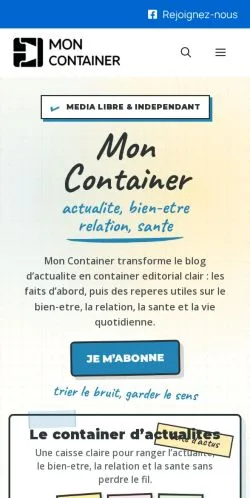 Aperçu du site Mon Container, référencé pour publier un article sponsorisé