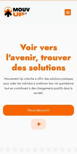 Aperçu du site Mouvement Up, référencé pour publier un article sponsorisé