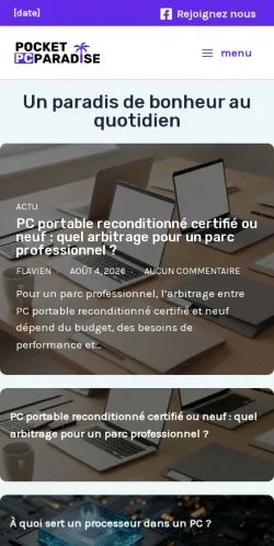 Forhåndsvisning af Pocket PC Paradise, opført til udgivelse af sponsorerede artikler