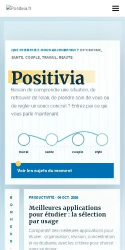 Forhåndsvisning af Positivia, opført til udgivelse af sponsorerede artikler