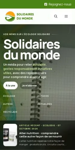 Forhåndsvisning af Solidaires Du Monde, opført til udgivelse af sponsorerede artikler