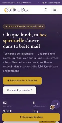 Anteprima del sito Spiritual Box, referenziato per la pubblicazione di articoli sponsorizzati