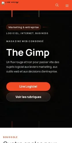 Forhåndsvisning af The Gimp Magazine, opført til udgivelse af sponsorerede artikler