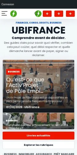 Forhåndsvisning af Ubifrance Insights, opført til udgivelse af sponsorerede artikler