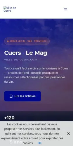 Anteprima del sito Cuers Le Mag, referenziato per la pubblicazione di articoli sponsorizzati