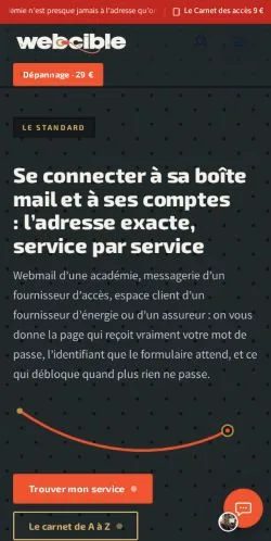 Forhåndsvisning af Webcible Adresses Exactes, opført til udgivelse af sponsorerede artikler