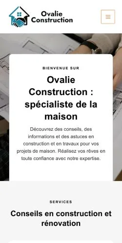 Forhåndsvisning af Ovalie Construction, opført til udgivelse af sponsorerede artikler