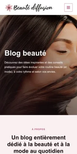 Aperçu du site Beauté Diffusion, référencé pour publier un article sponsorisé