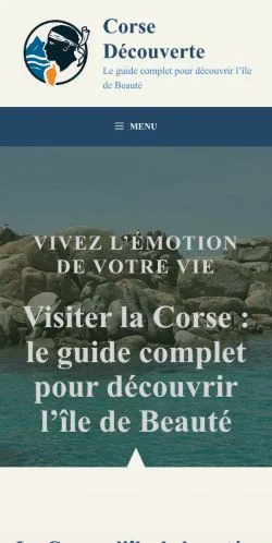 Aperçu du site Corse Découverte, référencé pour publier un article sponsorisé