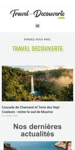 Anteprima del sito Travel Découverte, referenziato per la pubblicazione di articoli sponsorizzati