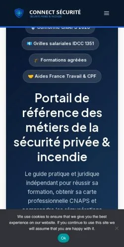 스폰서 기사 게재 매체로 등록된 Connect Securite 사이트 미리보기