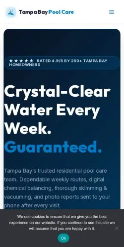 Anteprima del sito Tampa Bay Pool Care, referenziato per la pubblicazione di articoli sponsorizzati