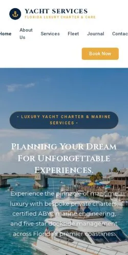 Aperçu du site Yacht Services Florida, référencé pour publier un article sponsorisé
