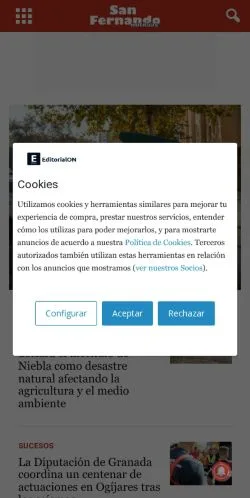 Sponsorlu makale yayını için listelenen sanfernandonoticias.com sitesinin önizlemesi