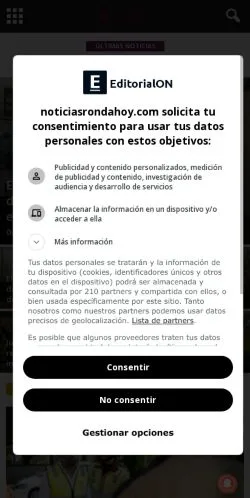 Anteprima del sito noticiasrondahoy.com, referenziato per la pubblicazione di articoli sponsorizzati