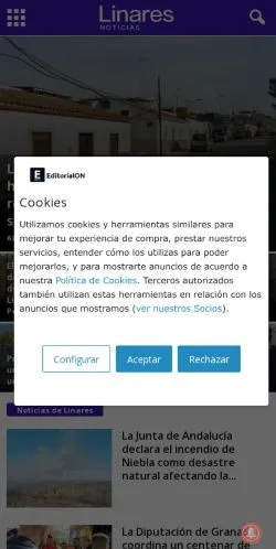Vorschau der Website noticiaslinares.com, gelistet für die Veröffentlichung gesponserter Artikel