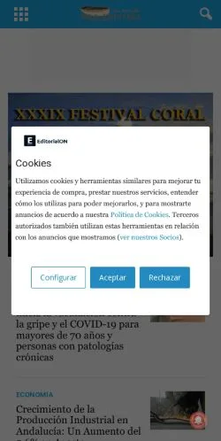 Vista previa del sitio lavozdeislacristina.com, referenciado para publicar artículos patrocinados