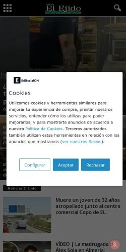 Preview of the noticiaselejido.com website, listed for sponsored article publication