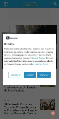 Vista previa del sitio lavozdefuengirola.com, referenciado para publicar artículos patrocinados